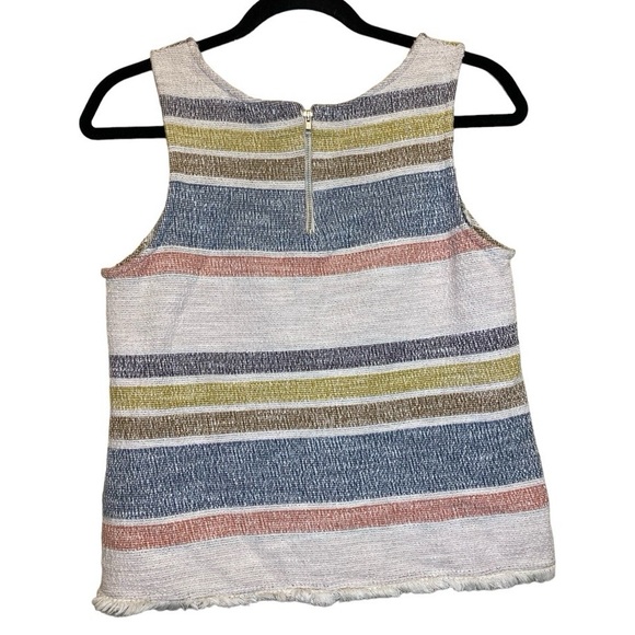 Green Envelope Stripped Textured Tank - Picture 2 of 4